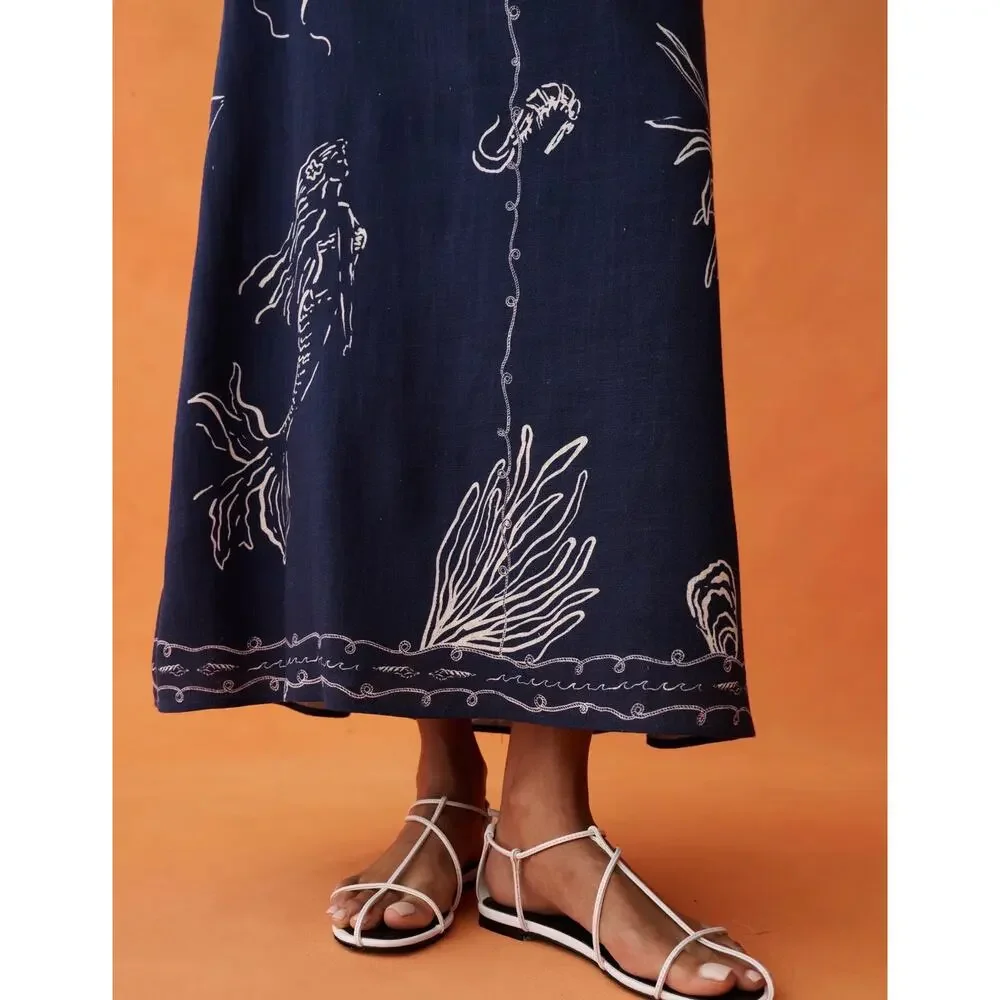 New few moda Anaya Sari set $272 blue size 8